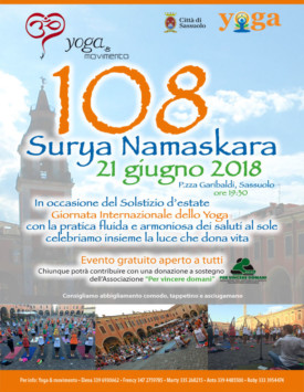 108 Surya Namaskara • 21 giugno 2018 • Giornata Internazionale dello Yoga