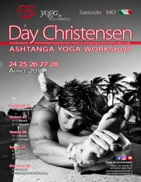 Day Christensen Ashtanga Yoga Workshop 24 25 26 27 28 Aprile 2019