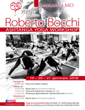 Roberto Bocchi Ashtanga Yoga Workshop 19-20-21 gennaio 2018