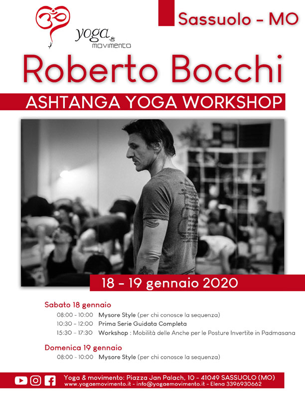 Roberto Bocchi Ashtanga Workshop 18 19 gennaio 2020 612x792 Roberto Bocchi Ashtanga Yoga Workshop